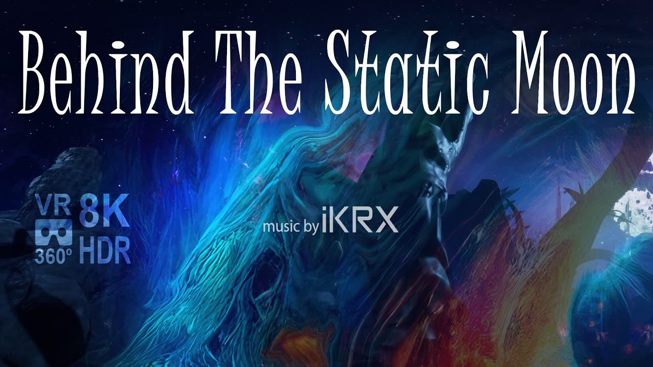 Behind the static moon